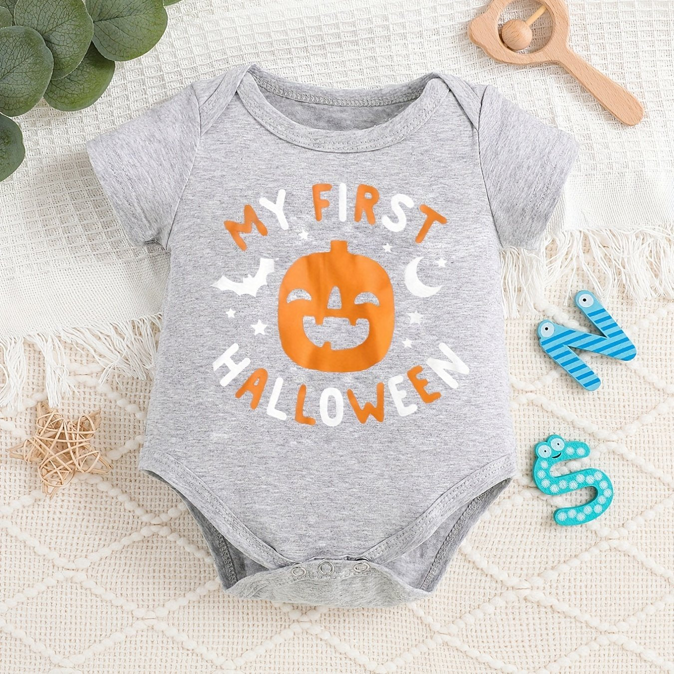 My First Halloween Pumpkin Onesie Bodysuit