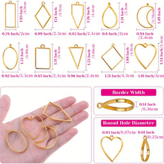 60Pcs Open Bezels Resin Craft Jewelry Molds For Necklaces Earrings