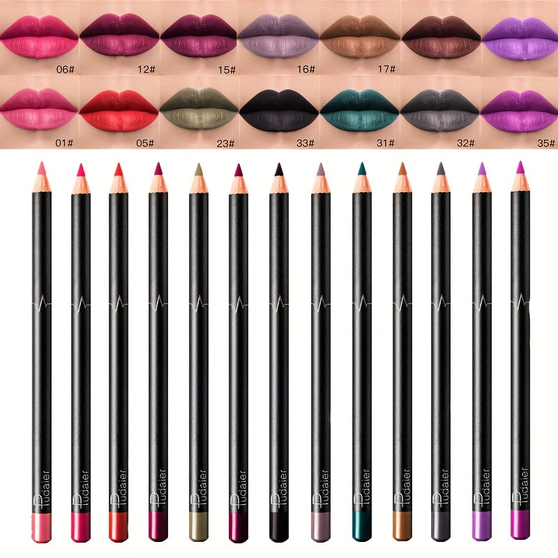 18 Colors Lip Liner Pencil Matte Finish Waterproof Long Lasting