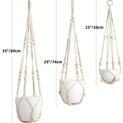 3-Pack Macrame Plant Hangers Indoor Hanging Planter Basket Flower Pot Holder
