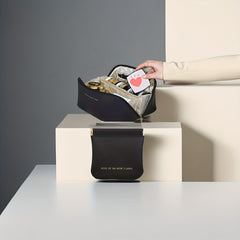 2 Pcs Large Capacity Cosmetic Bag Toiletry Wash Bag Travel Makeup Bag PU Leather