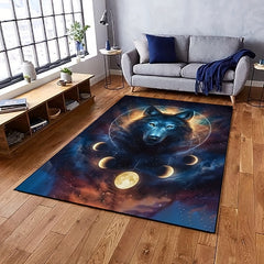 Wolf Pattern Kitchen Rug Animal Pattern Floor Carpet Mats