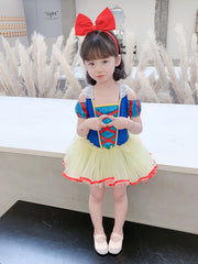 Girls Cold Shoulder Princess Tutu Ballet Leotard Dress