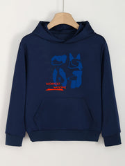 Girls' Puppy Graphic Hoodies Pullover Spring Fall Sports Gift