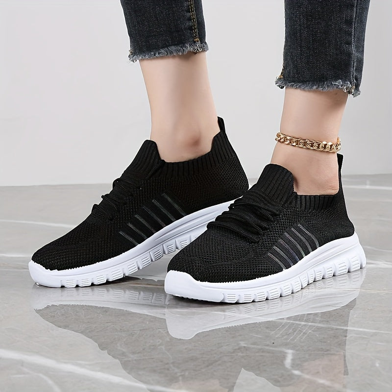 Women's Mesh Sports Shoes Lightweight Lace Up Running Sneakers