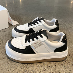 Women's Thick Sole Lace-up Casual Sneakers