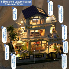 3D Puzzle DIY Book Corner Kit Dollhouse Bookshelf Insert Puzzle Model Decorative