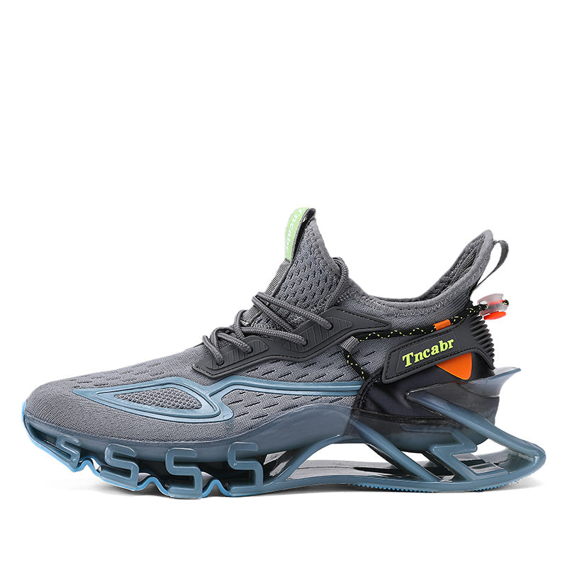 Men's Breathable Blade Shoes Running Athletic Sneakers Grey