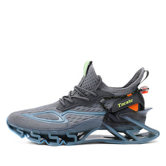 Men's Breathable Blade Shoes Running Athletic Sneakers Grey