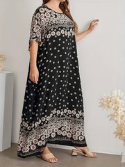 Daisy Print Kaftan Dress for Women