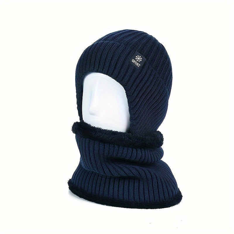 Men's Winter Warm Ear Protection Knitted Woolen Hat For Middle Aged And Elderly
