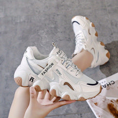 Women's Colorblock Mesh Sneakers Breathable Soft Sole Shoes