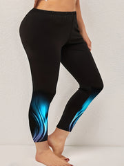Women's Plus Ombre Print High Rise Skinny Leggings