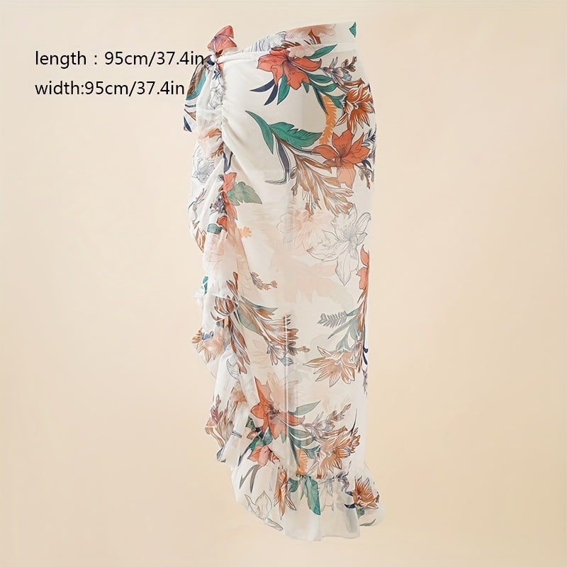 Printed Sunscreen Scarf Thin Beach Towel Windproof Travel Scarf
