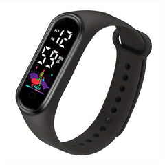 Kids LED Wristband Watch Girls Students Sporty Electronic Timepiece