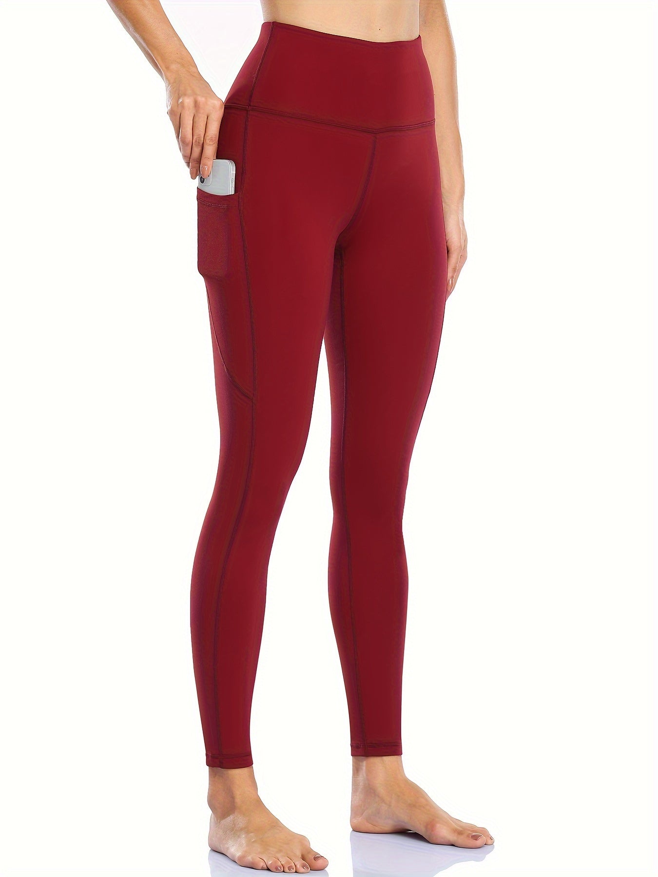 Tummy Control Yoga Pants With Pockets High Waist Leggings Fitness Workout Pants