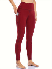 Tummy Control Yoga Pants With Pockets High Waist Leggings Fitness Workout Pants