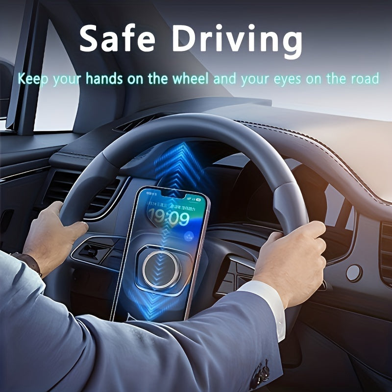 Metal Magnetic Car Phone Holder Without Gravity Steering Wheel