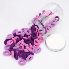 100pcs Candy Seamless Hair Elastics Ties Ponytail Holder