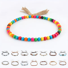 Retro Literary Style Hat Circle Beads String Ornament