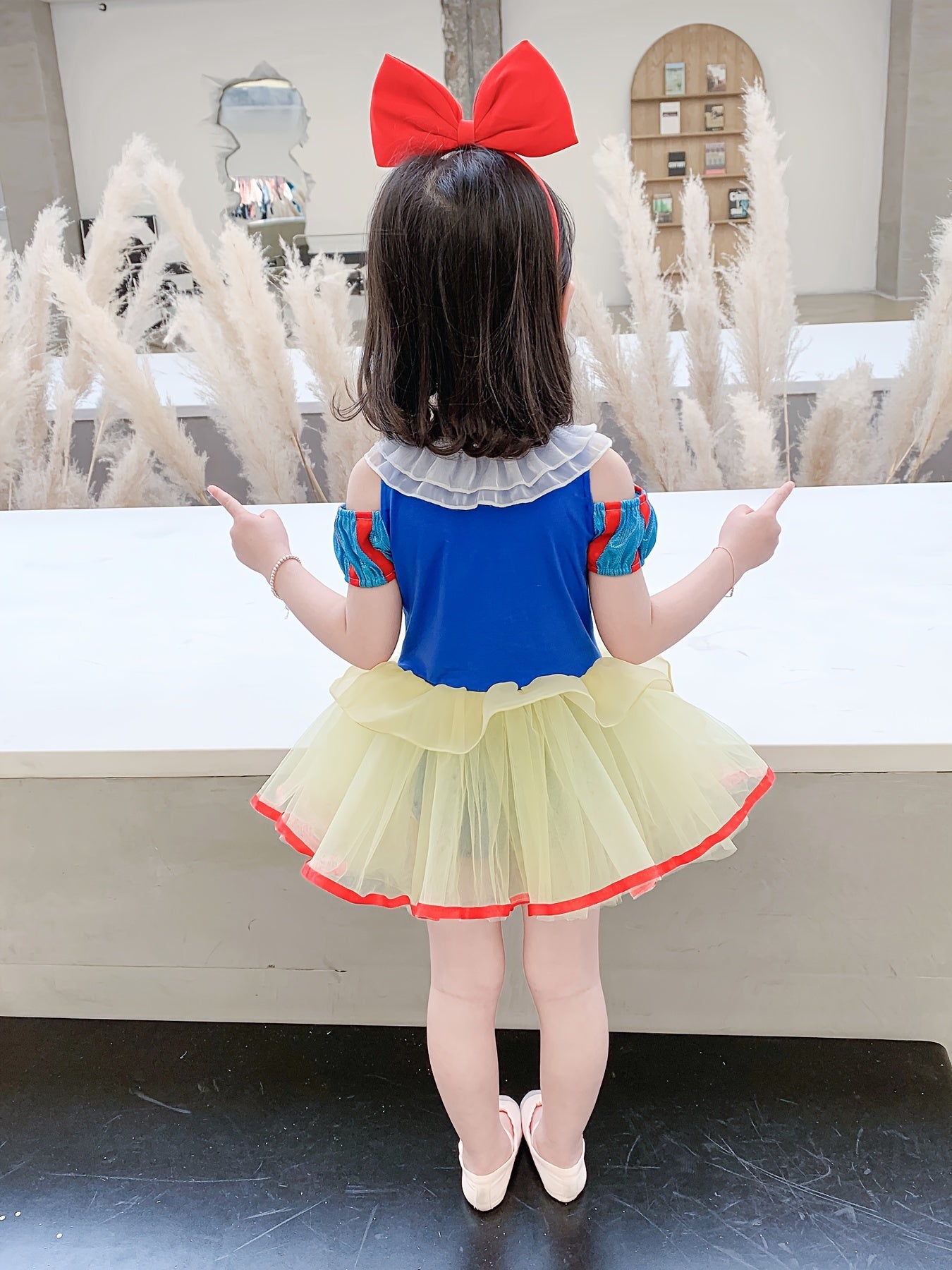 Girls Cold Shoulder Princess Tutu Ballet Leotard Dress