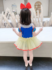 Girls Cold Shoulder Princess Tutu Ballet Leotard Dress