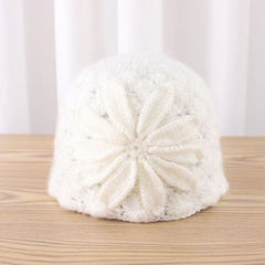 Women's Floral Skull Knitted Beanie Hat