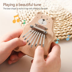 Wooden Bear Squeeze Toy for Educational Fun
