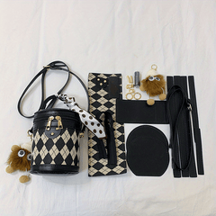 Rhombus Shoulder Bag Crossbody Bucket Bag