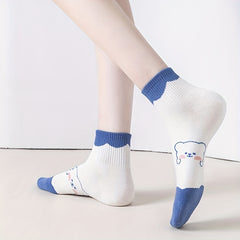 2 Pairs Kids Cartoon Animal Crew Socks for Autumn Winter