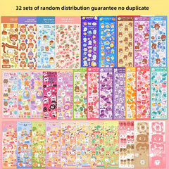 10pc Acrylic Grommet Gradient Keychain Decoration For Girls Women