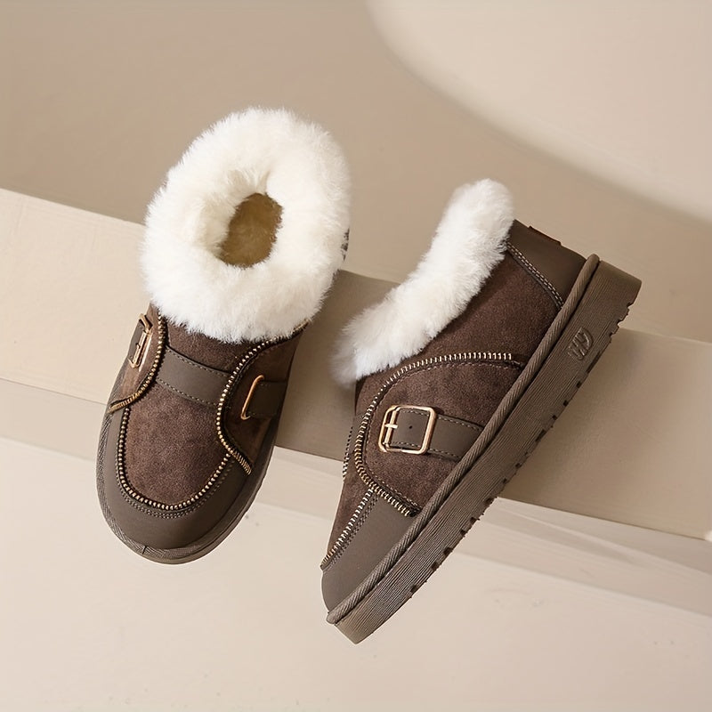 Women's Non Slip Snow Shoes Comfortable Warm Thick Bottom Shoes