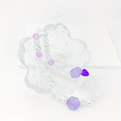 Rose Pearl Butterfly Phone Chain Jelly Keychain Anti-fall Rope