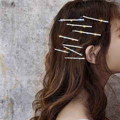 9pcs Rhinestone Bobby Pins Fairy Girl Hair Accessories