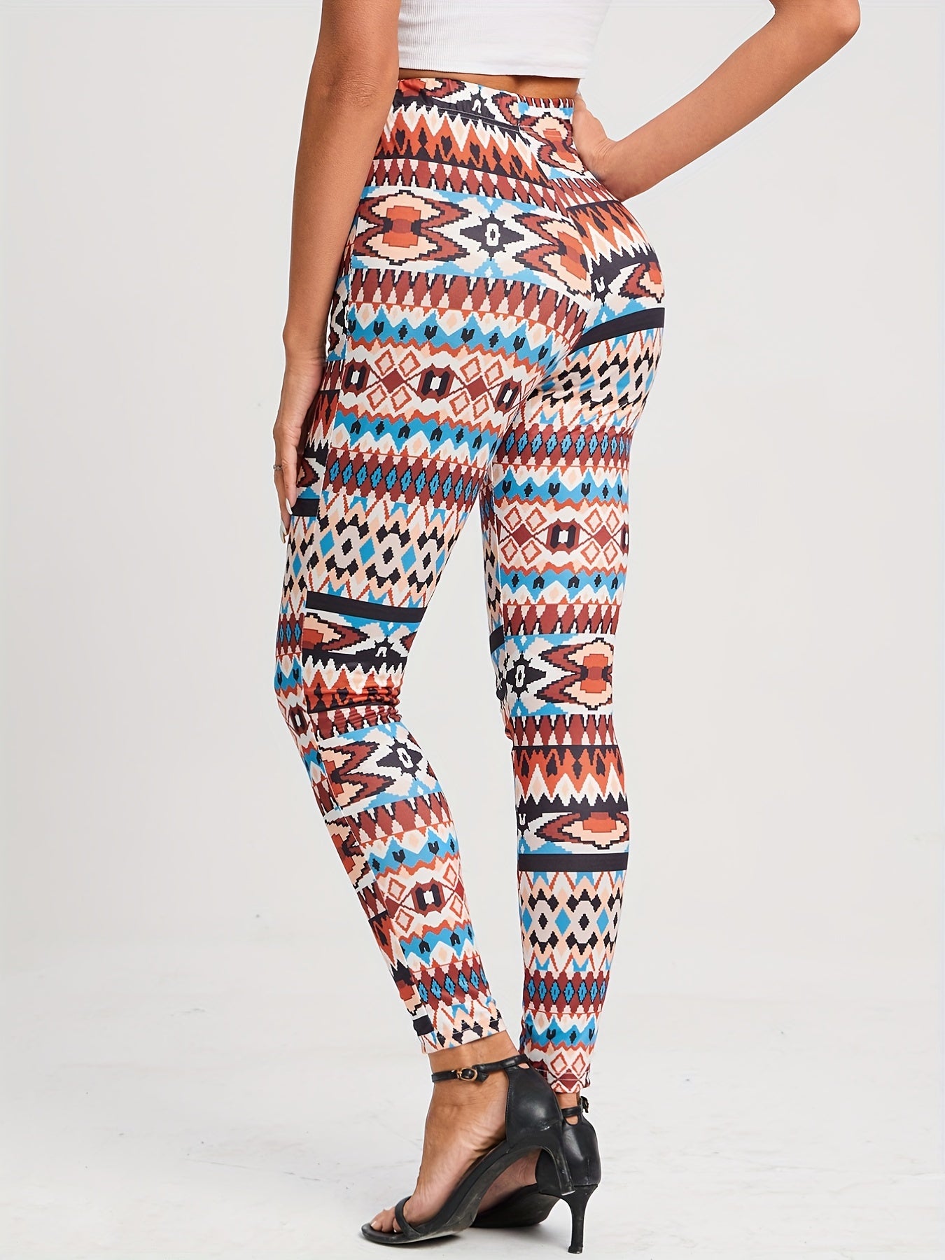 Boho High Waist Leggings Slim Fit Workout Leggings