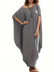 Solid Kaftan High Stretch Baggy Loose Beach Cover Up