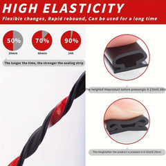12 19 Meter Rubber Weather Stripping Self Adhesive D Shape Door Weatherstripping