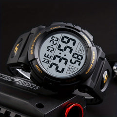 Sports Electronic Watch Timing Alarm Clock Waterproof
