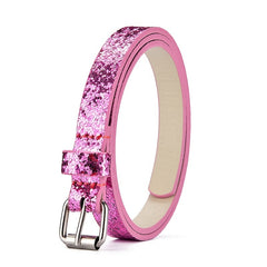 Sequins Belt With Buckle Adjustable For Jeans And Pants