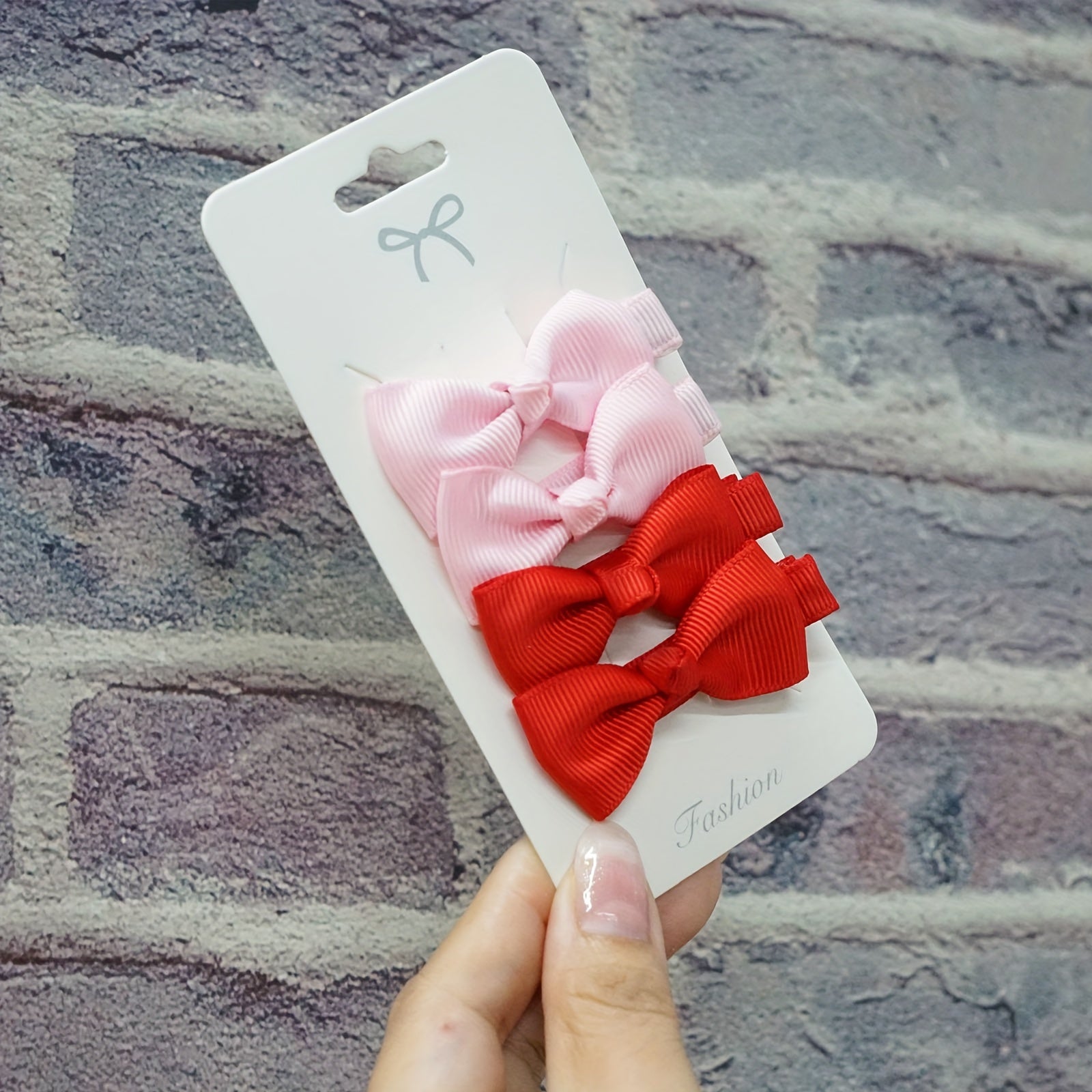 4pcs Girls Candy Bow Hair Clip And Sweet Hair Accessories