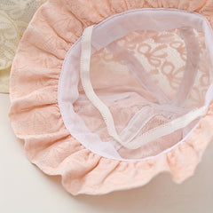 Baby Girls Lace Bow Sun Hat Breathable Princess Cap Outdoor Summer