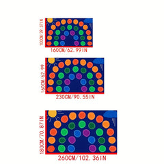 Colorful Rings Children's Area Rug - Kids Room Circle Seating D cor