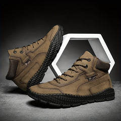 Men's Outdoor Lace up Boots Non slip Walking Shoes