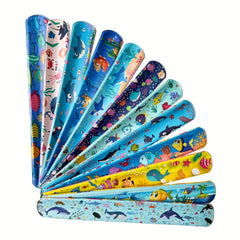 12pcs Marine Animal Theme Bracelets - Underwater World Dolphin Shark Ocean Party