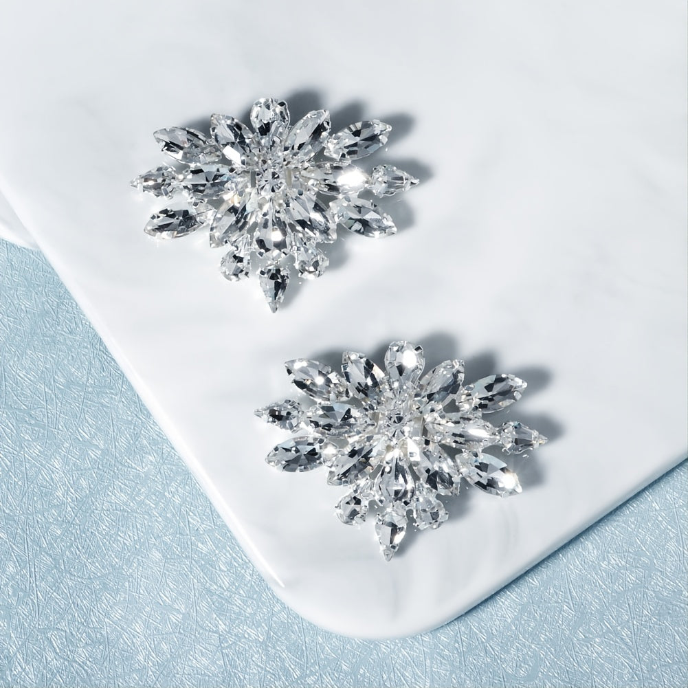 Rhinestone Crystal Shoe Clips Wedding Party Charms Buckle Decoration 1pair