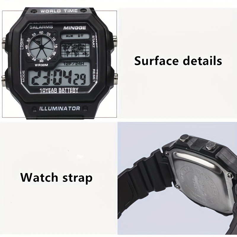 Waterproof Luminous Alarm Electronic Watch Outdoor Sports Watch
