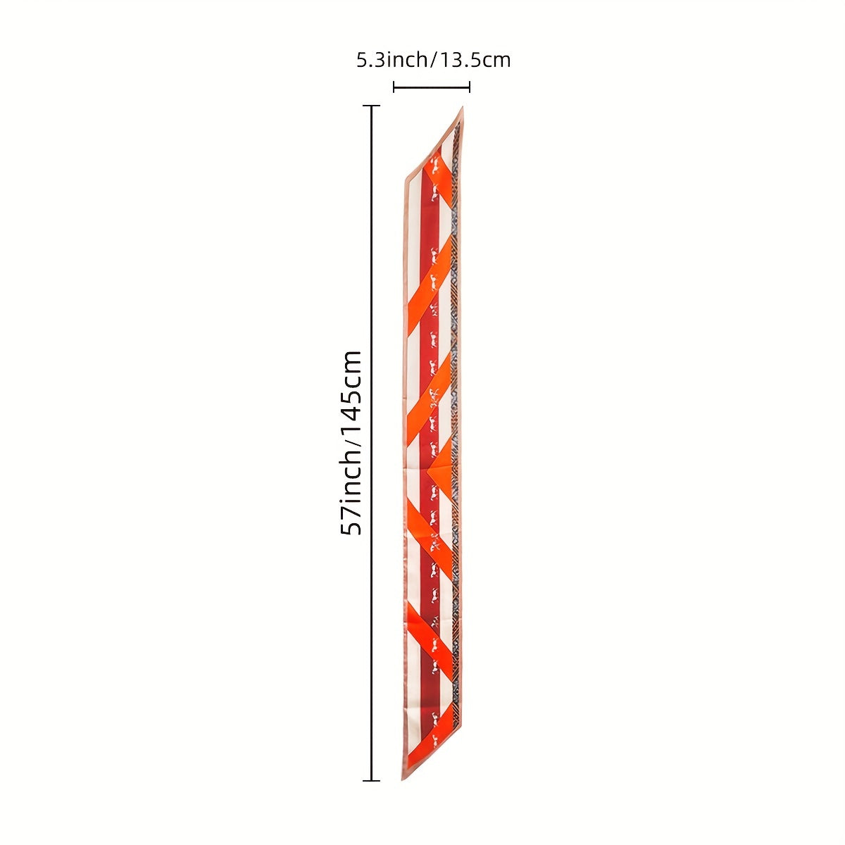 Horse Print Skinny Scarf Long Ribbon Neck Tie Women Hair Ribbon Neck Wraps