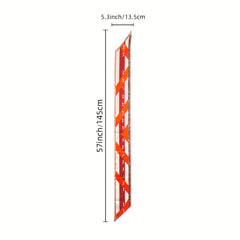 Horse Print Skinny Scarf Long Ribbon Neck Tie Women Hair Ribbon Neck Wraps