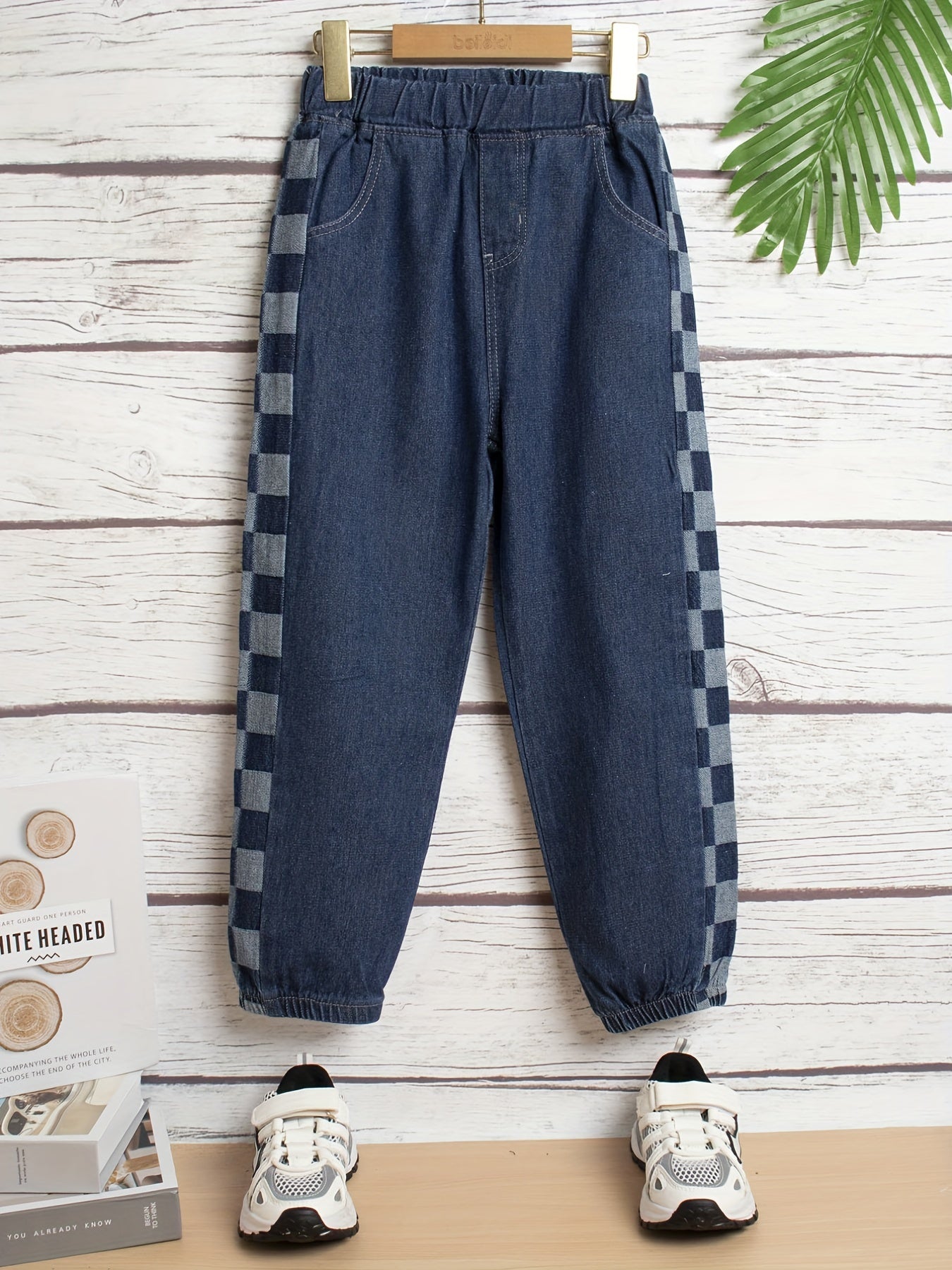 Boys Tapered Jeans with Elastic Waistband