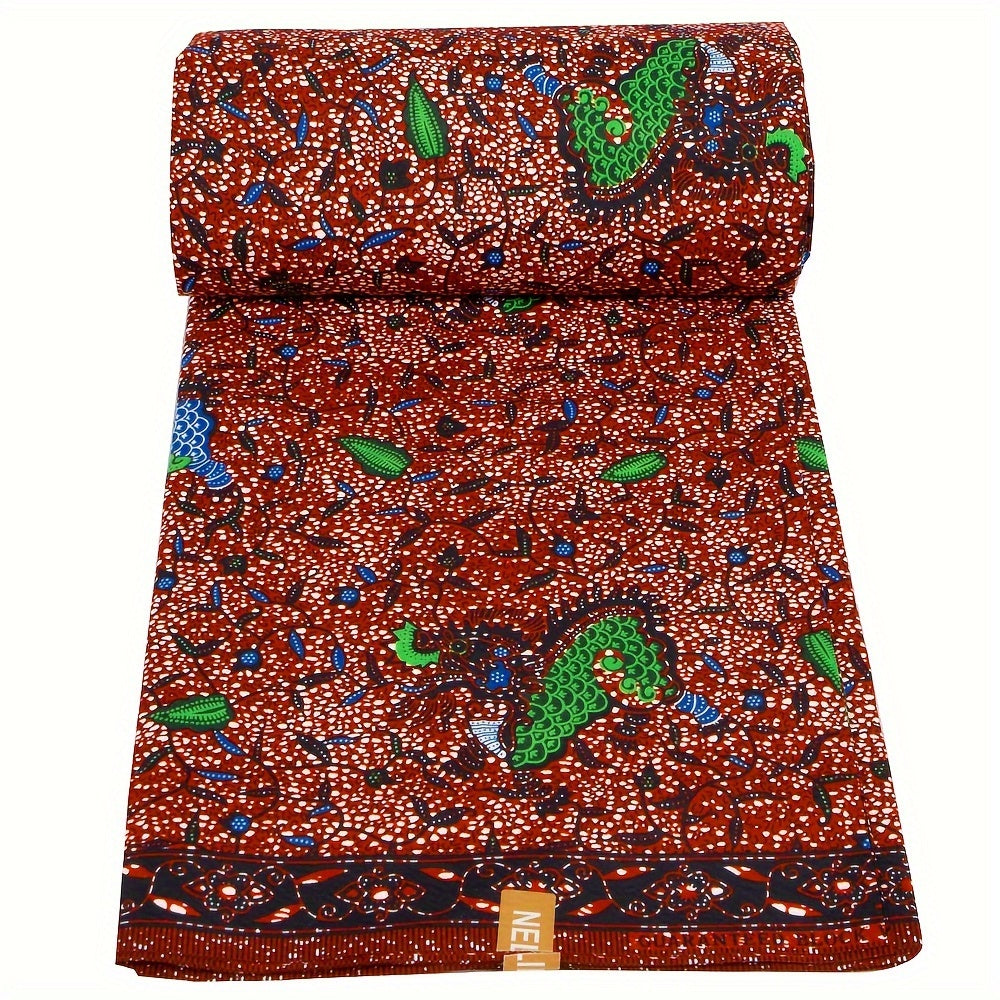 African Ethnic Style Wax Dye Printed Fabric Double sided Geometric Cloth